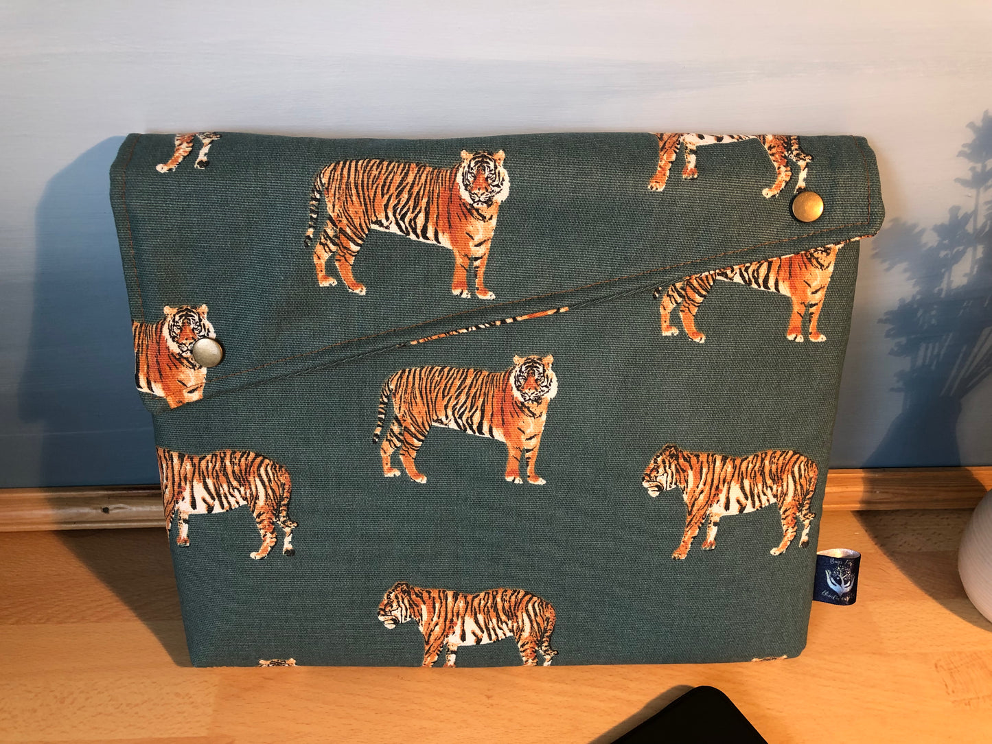 tiger iPad padded case for ipad measuring 27cm wide by 21cm